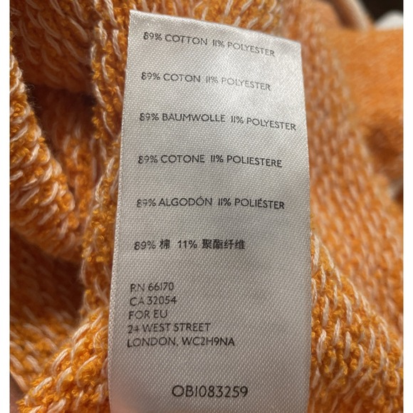 Free People Bardot Drop Shoulder Cropped Pullover Sweater Size XS Orange Peel - Picture 7 of 7